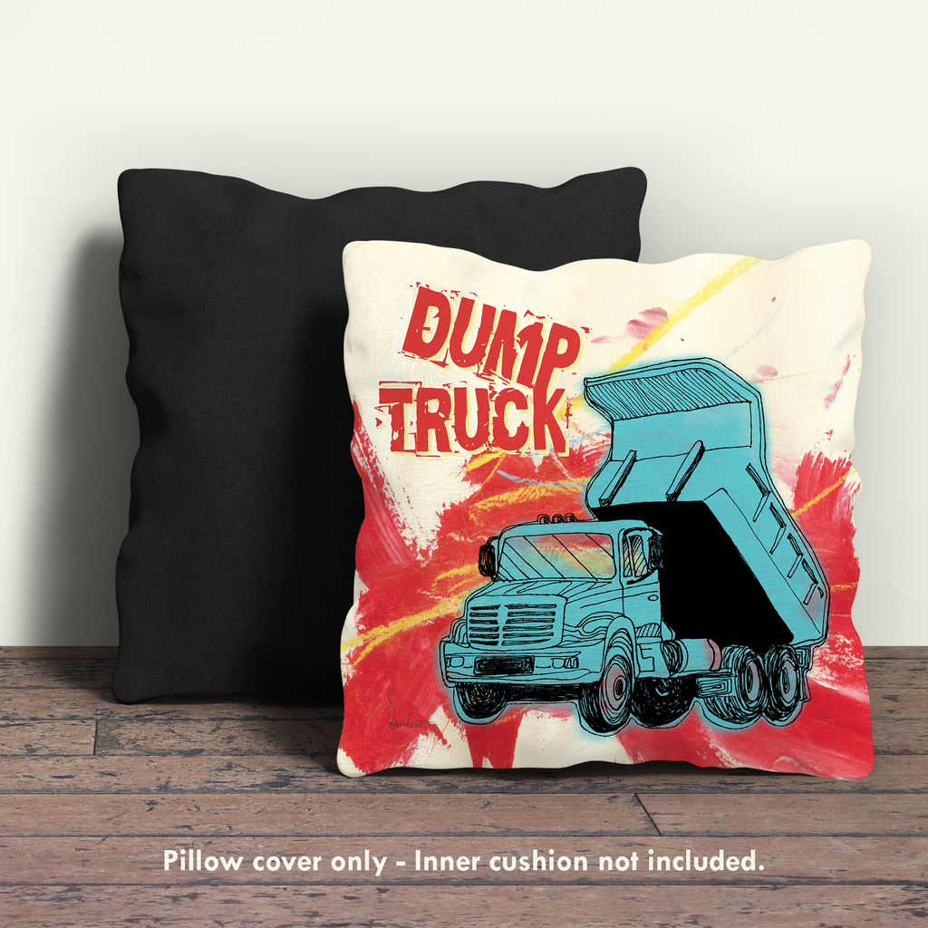 Dump Truck Pillow Cover