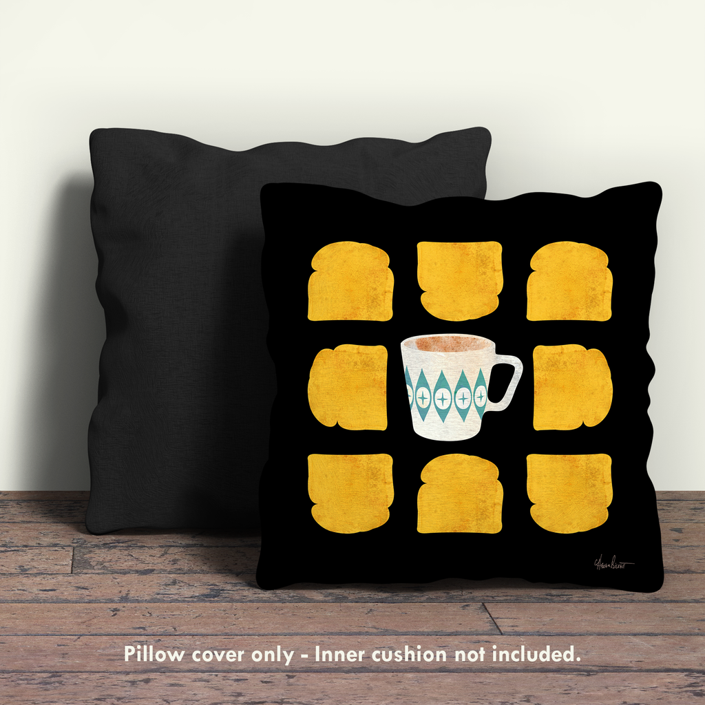 Tea & Toast, Pyrex Pillow Cover