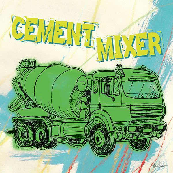Trucks: Cement Mixer, Blue
